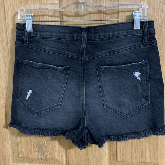 Rewash Brand Super High Rise Mom Jean Shorts Black Denim Size 7/28 NWT - Picture 5 of 9